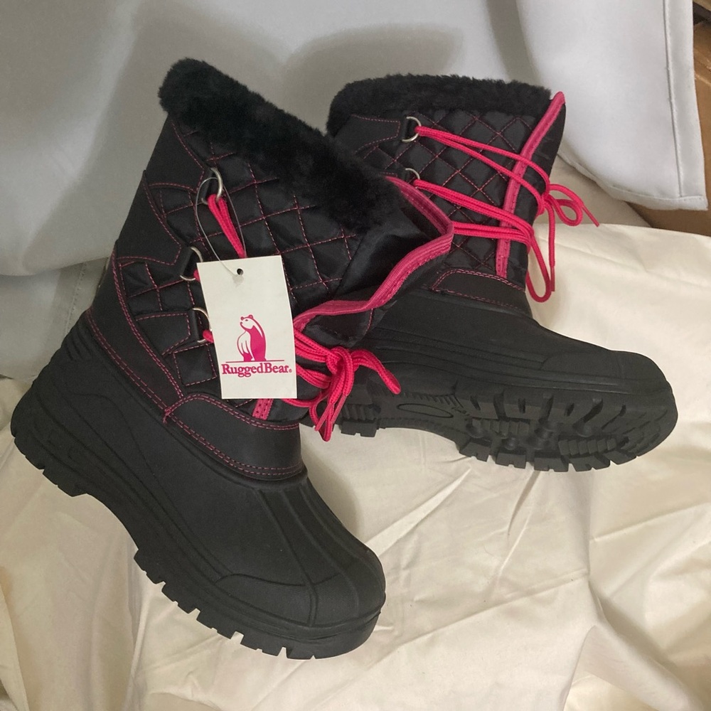 NWT Girls RUGGED BEAR Snow Boots Little Girls Size 2